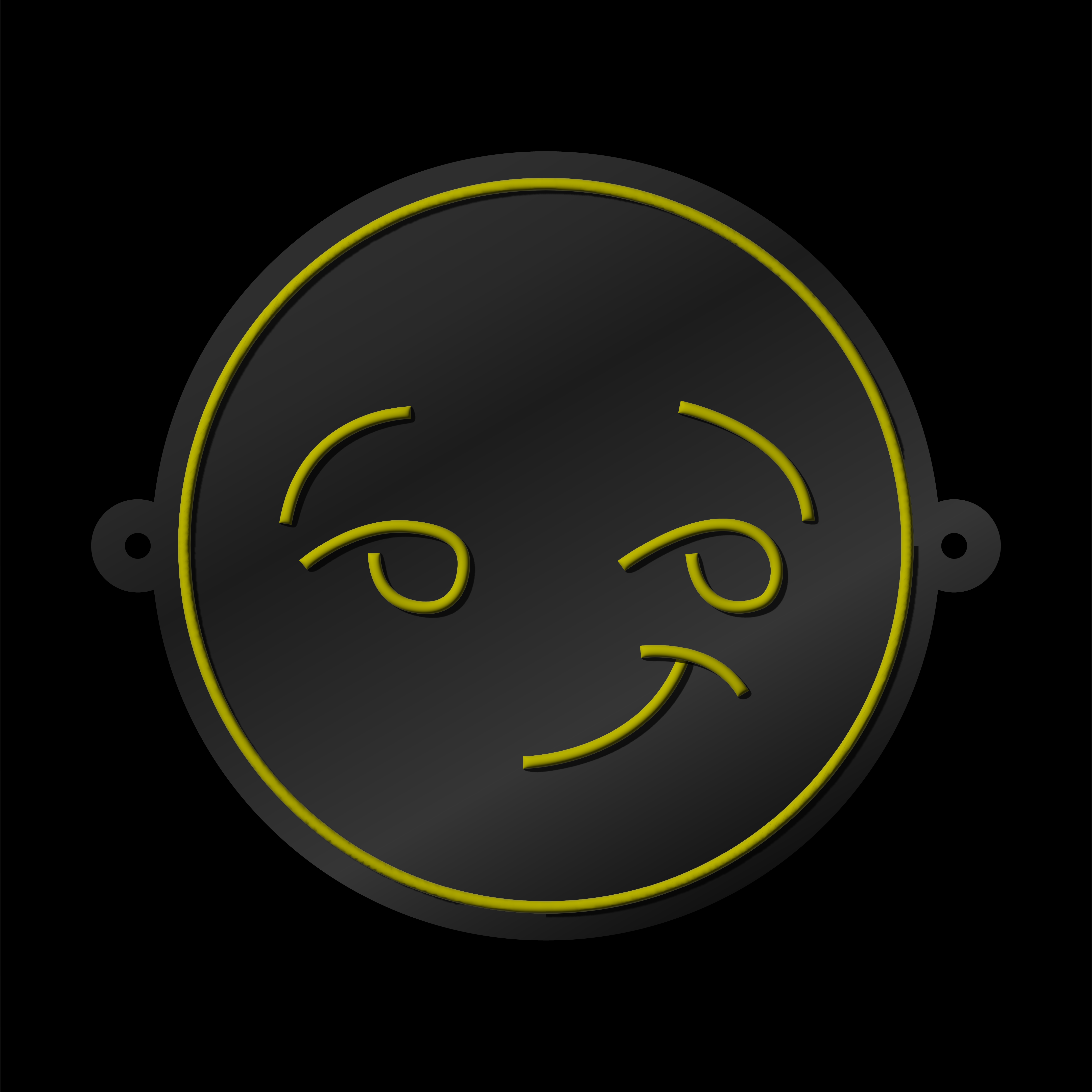 Playful Dark Face Emoji 