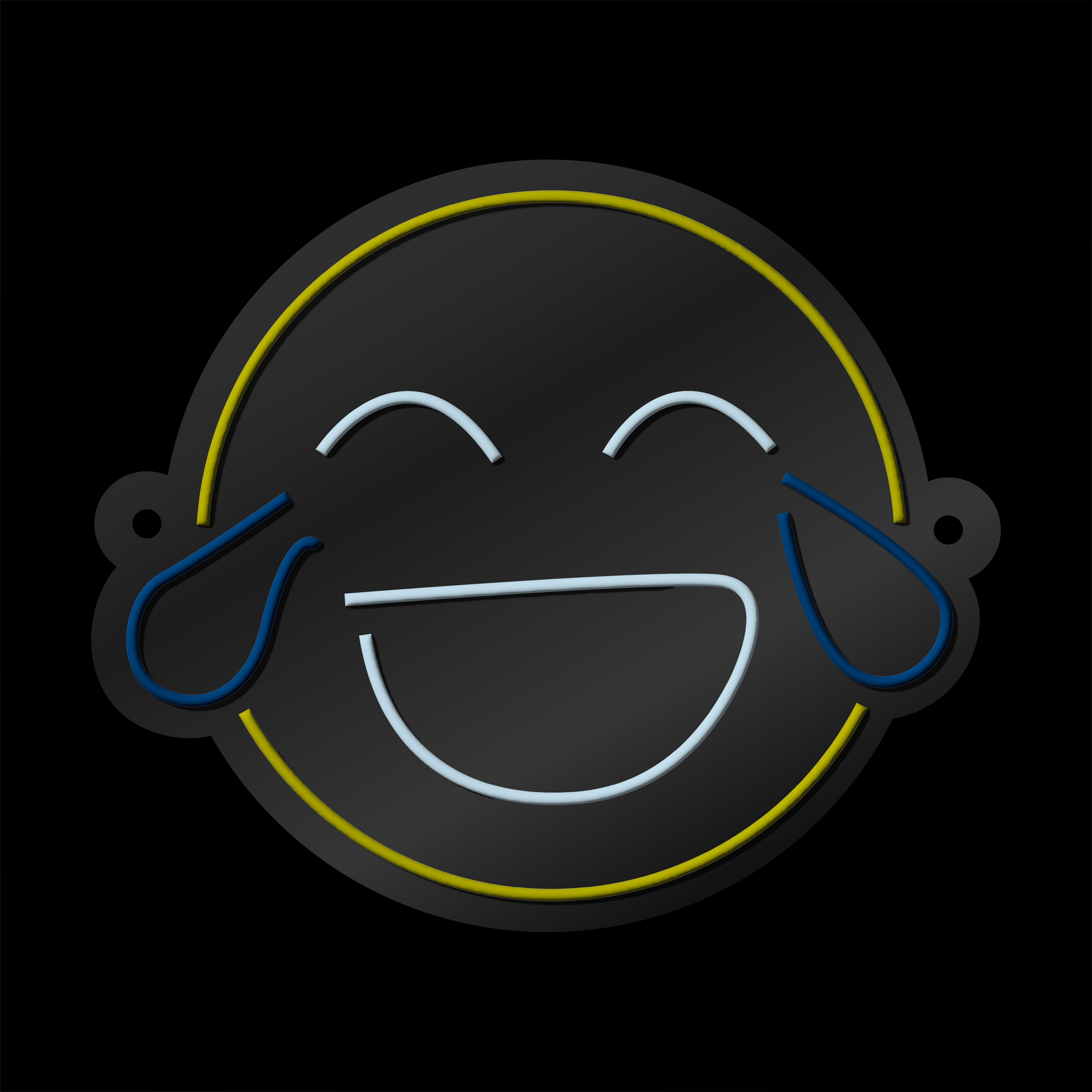 Glowing Happy Face Emoji 