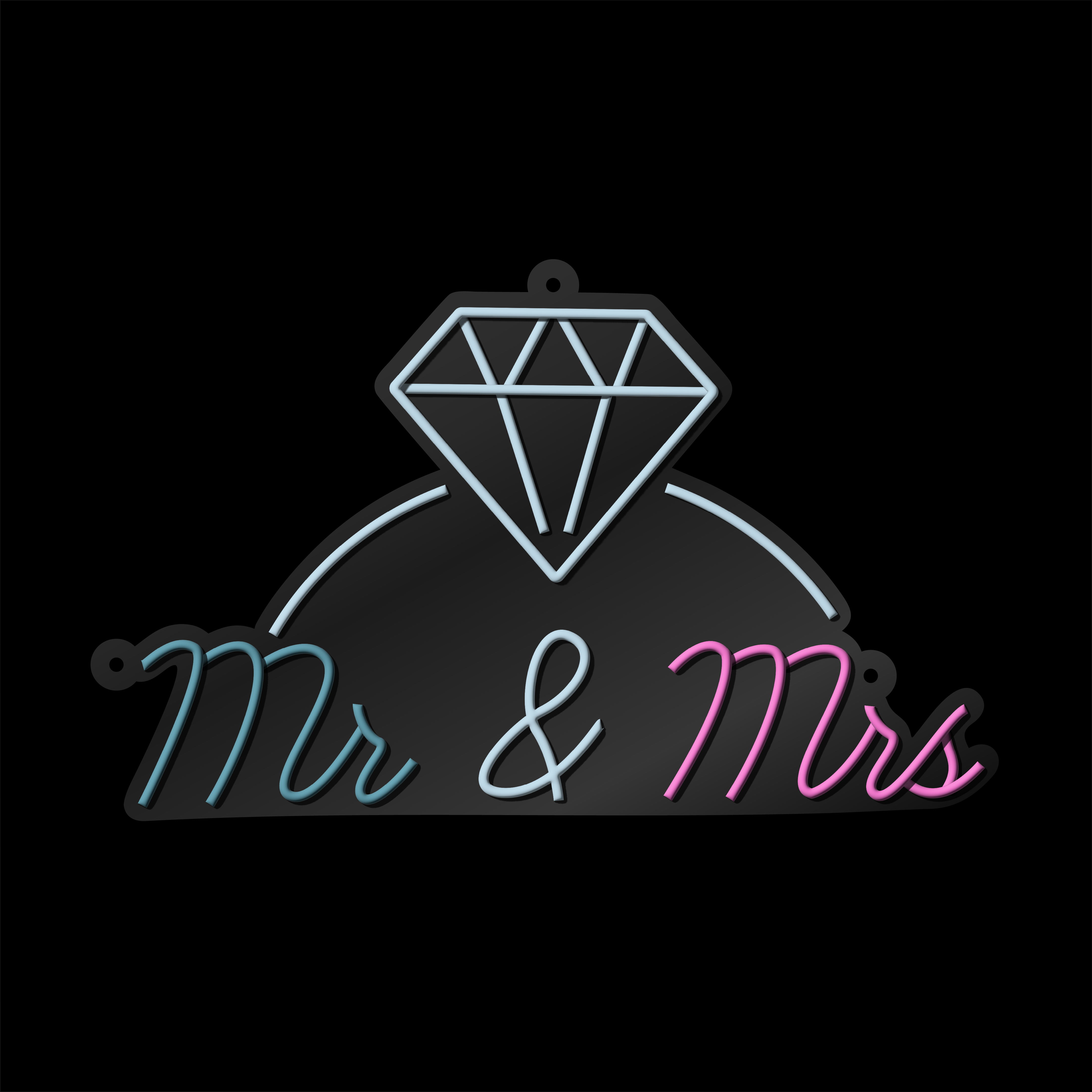 Diamond Ring Mr & Mrs