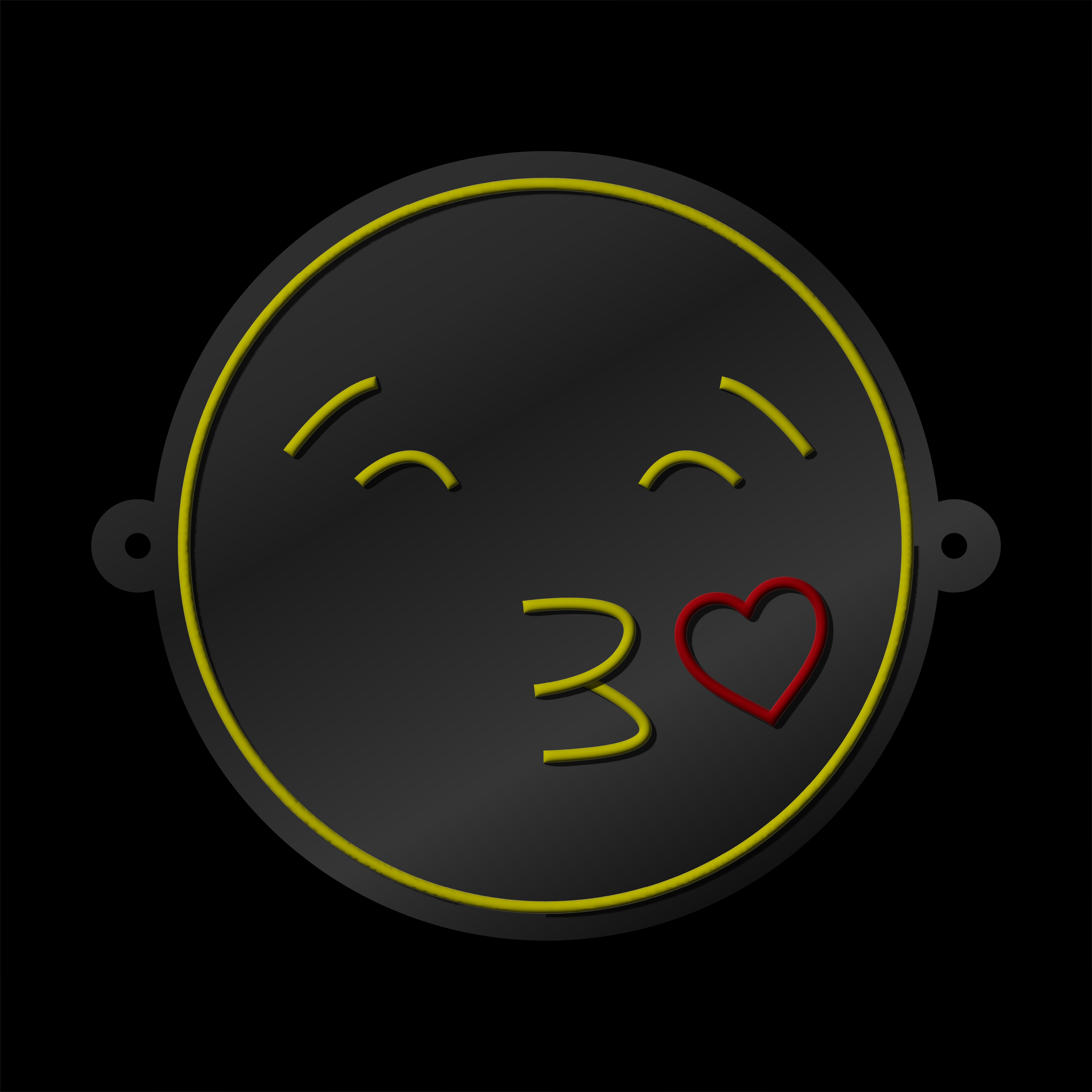 Sweet Kissing Face Emoji 