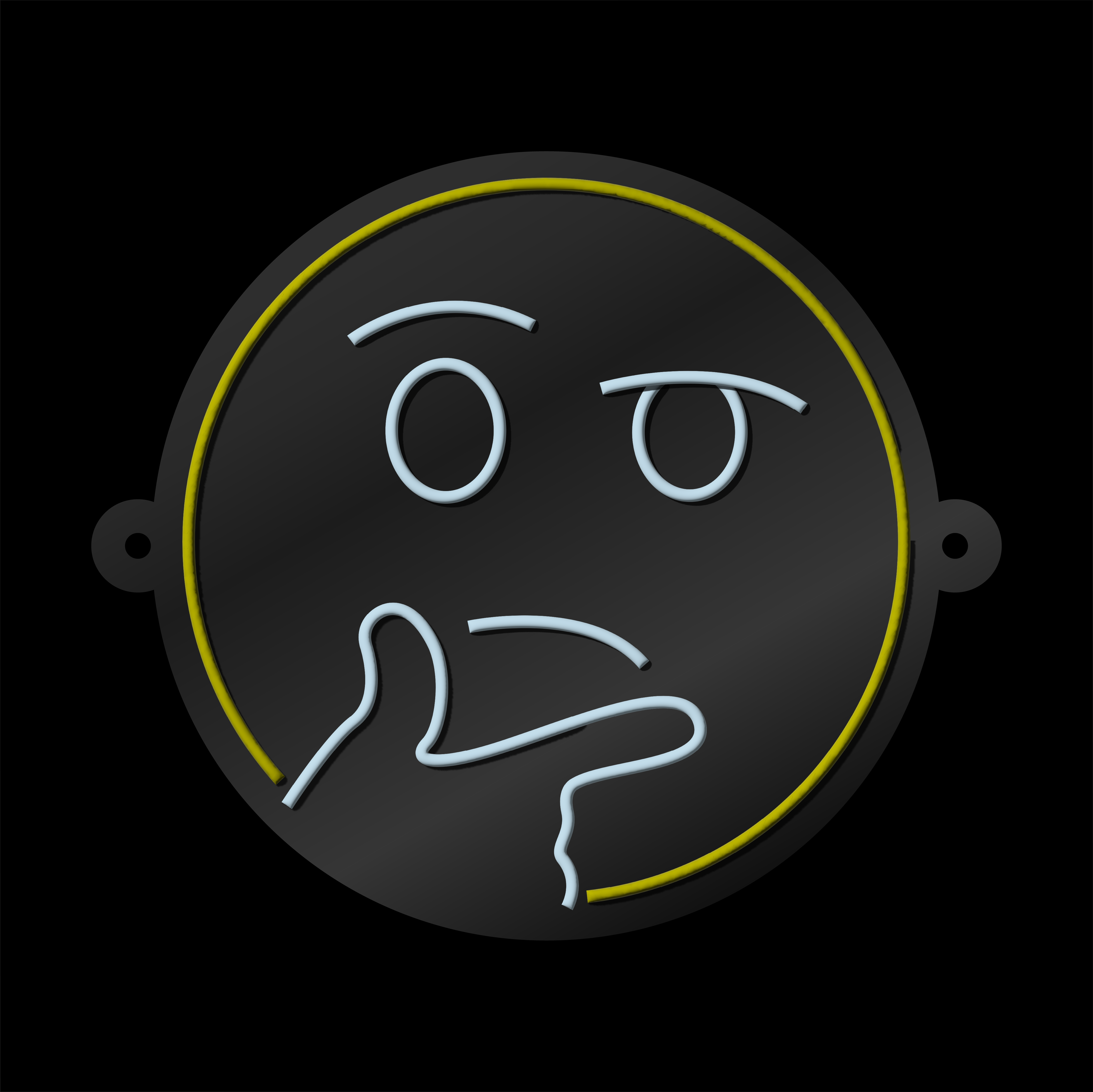 Curious Thinking Face Emoji