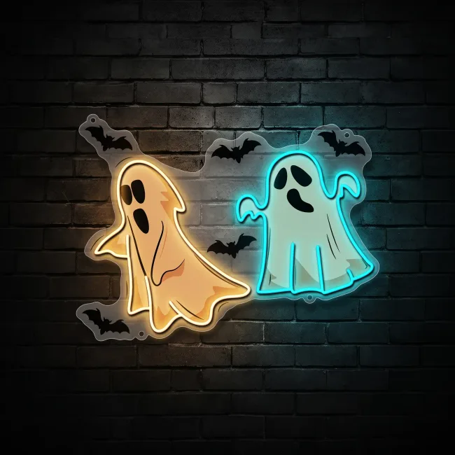 Dual Ghosts Neon Sign